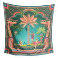 foulard "paradise"- design tropicale/ ARYK OLD PAINT. 120X120 cm