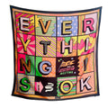 Foulard IT'S OK  messaggio positivo 120x120 cm – ARYK OLD PAINT