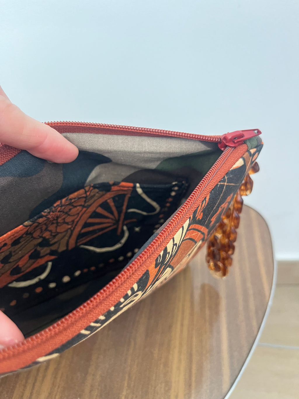 Pochette Maneki Neko design giapponese – ARYK OLD PAINT- interno taschino