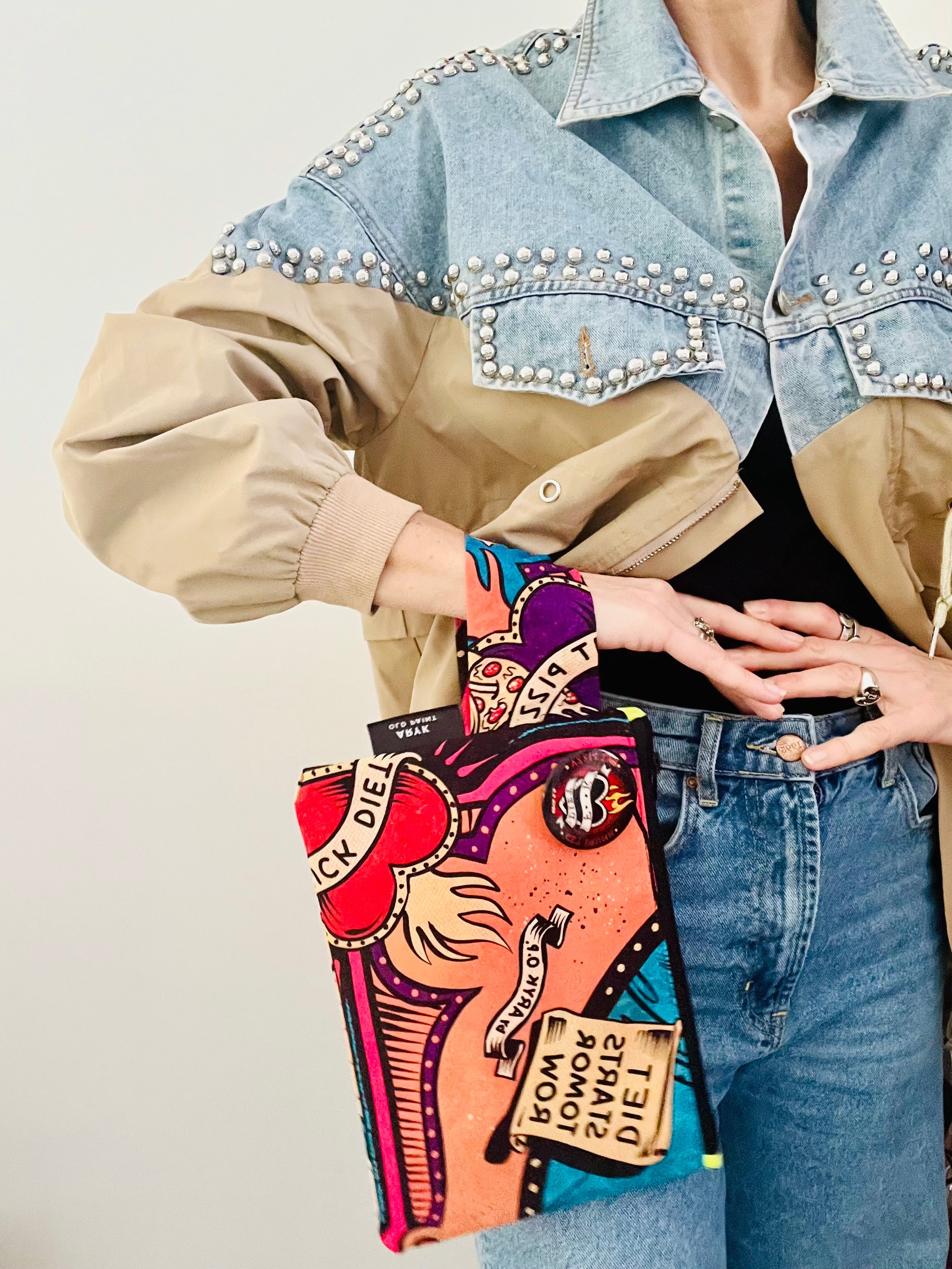 Pochette FUCK DIET design ironico/dieta – ARYK OLD PAINT