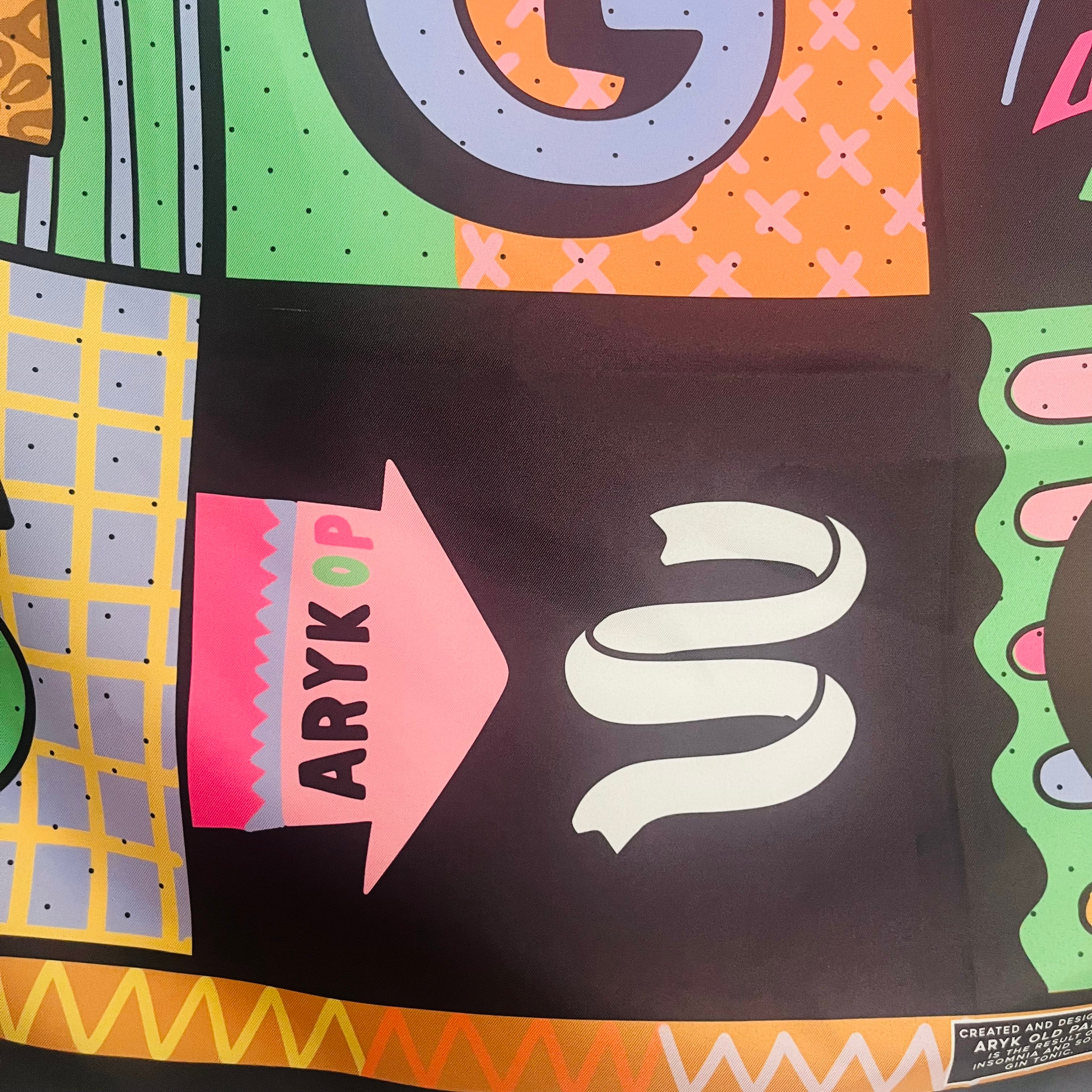 Foulard IT'S OK  messaggio positivo 120x120 cm – ARYK OLD PAINT