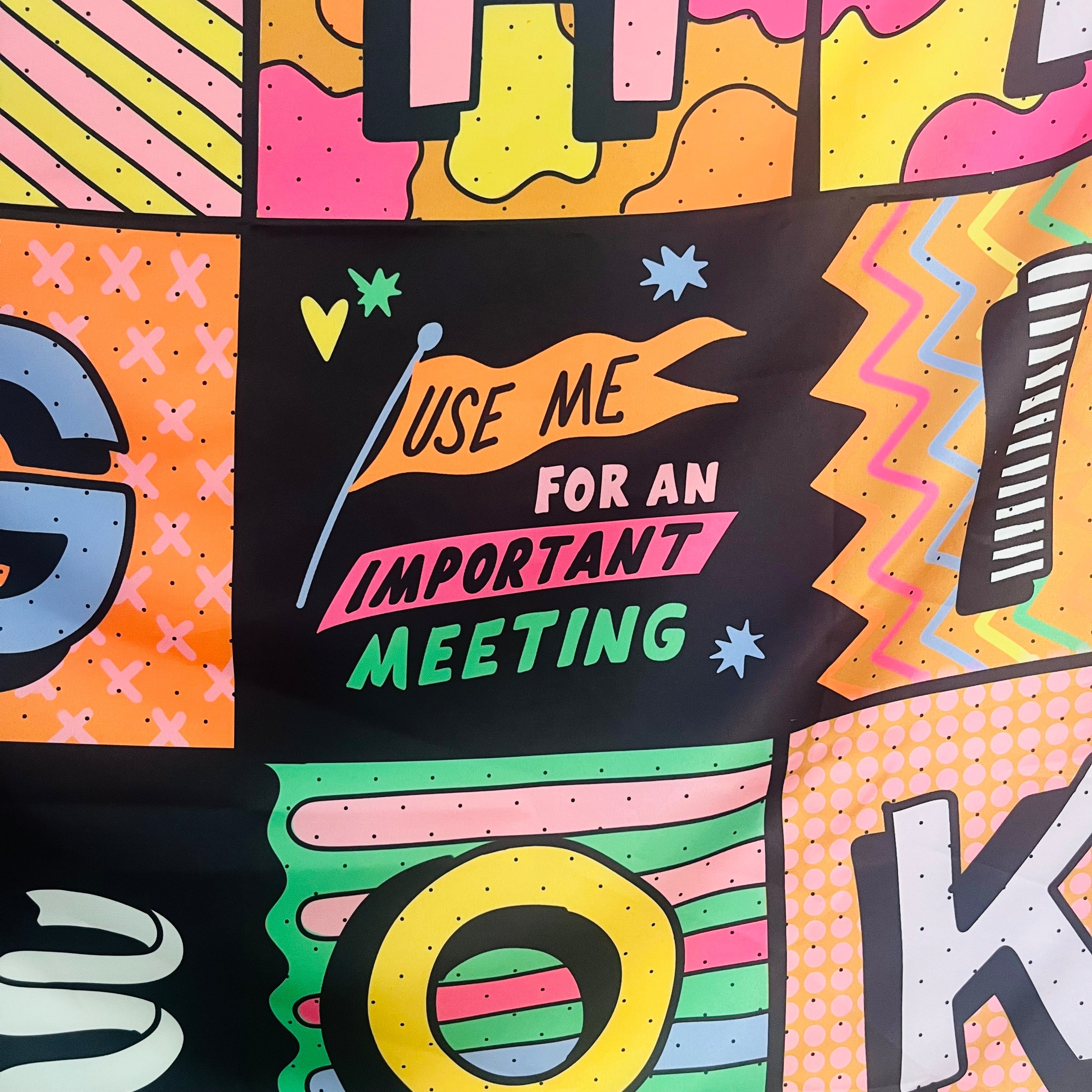 Foulard IT'S OK  messaggio positivo 120x120 cm – ARYK OLD PAINT- particolare 2