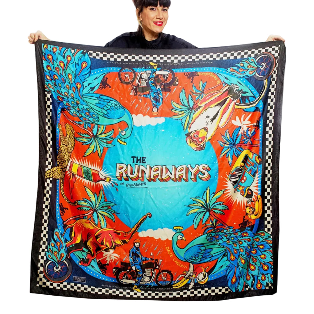 Foulard "the Runaways" design tropicale, animalier  140x140 cm – ARYK OLD PAINT