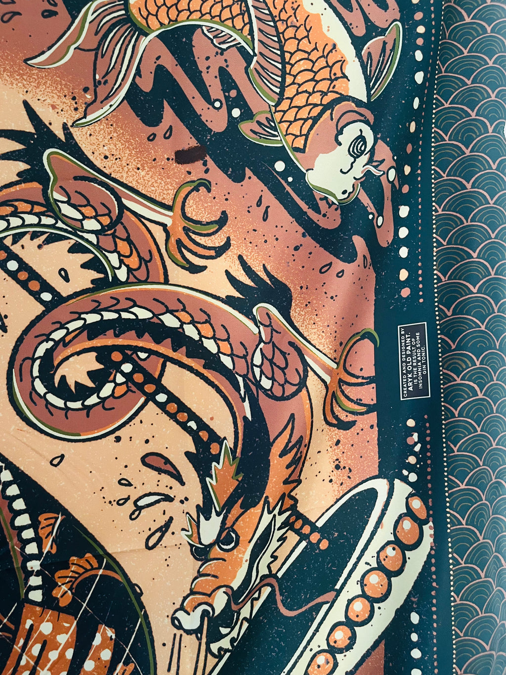 Foulard "Japan"design Giapponese 140x140 cm – ARYK OLD PAINT