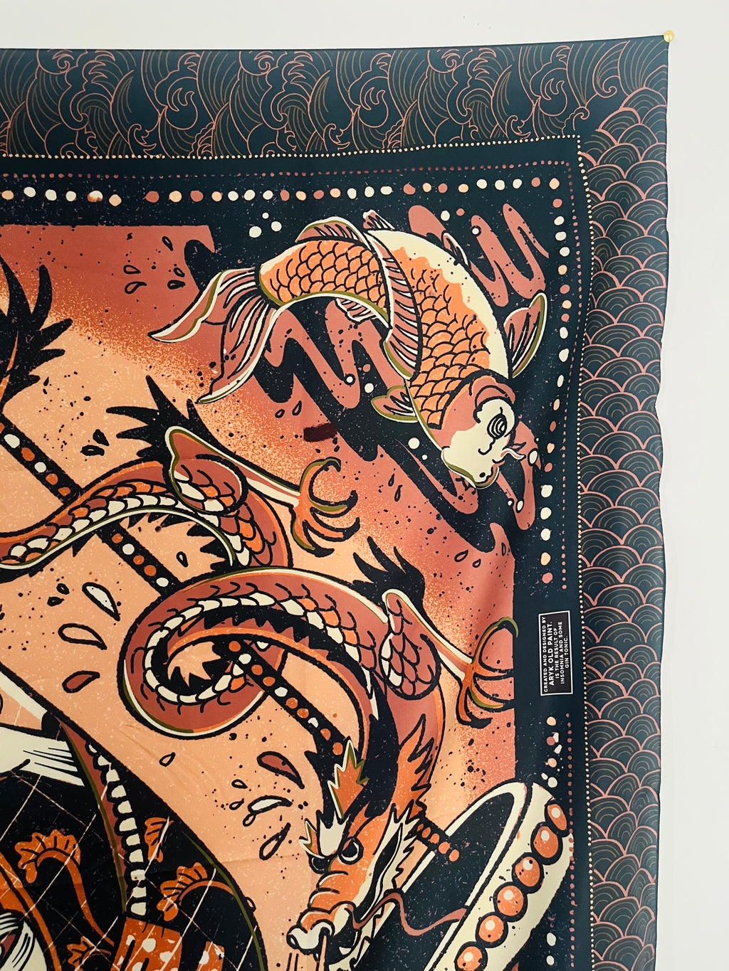 Foulard "Japan"design Giapponese 140x140 cm – ARYK OLD PAINT