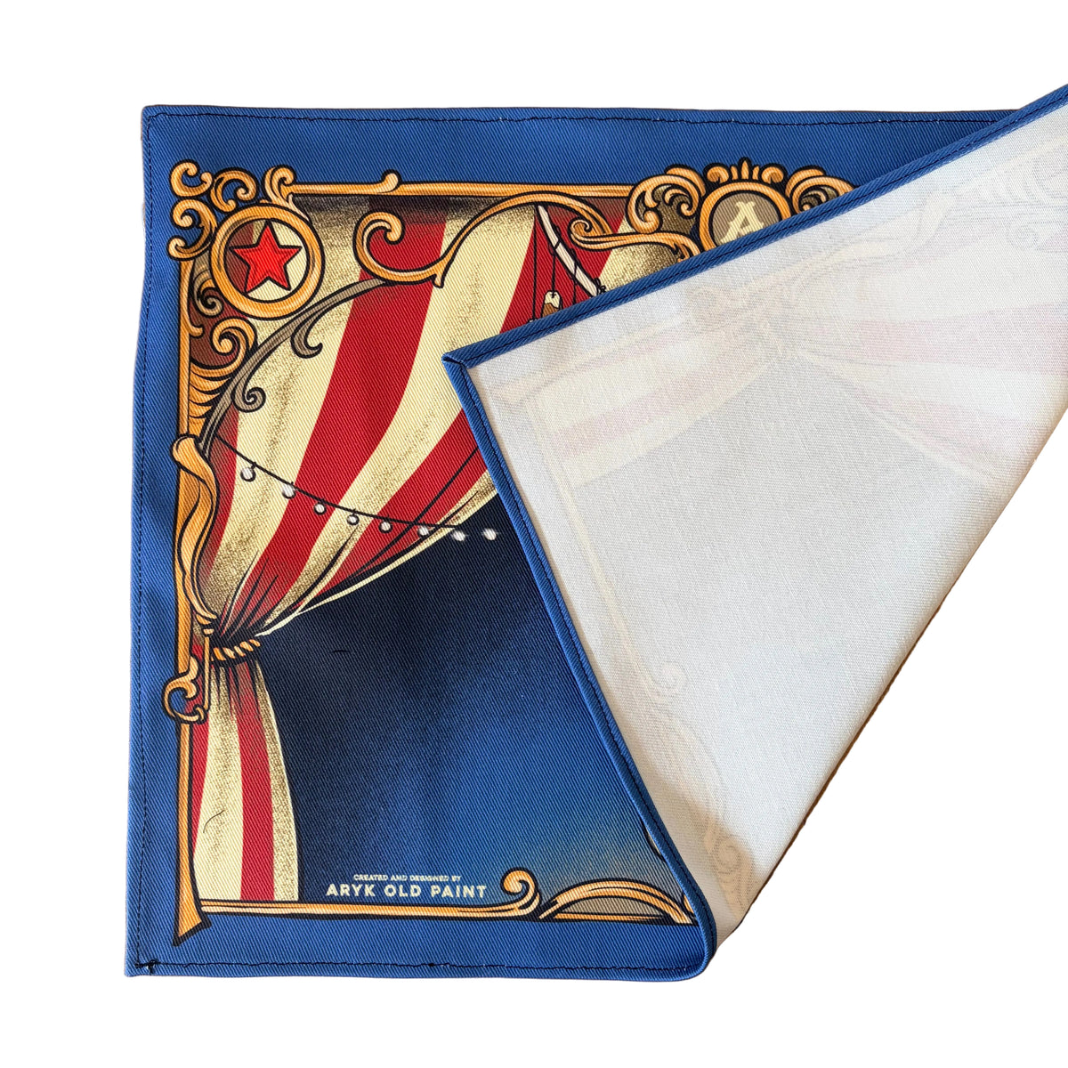 Dettaglio cuciture tovaglietta americana circus
