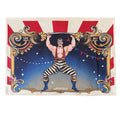 Vista frontale tovaglietta tema circus