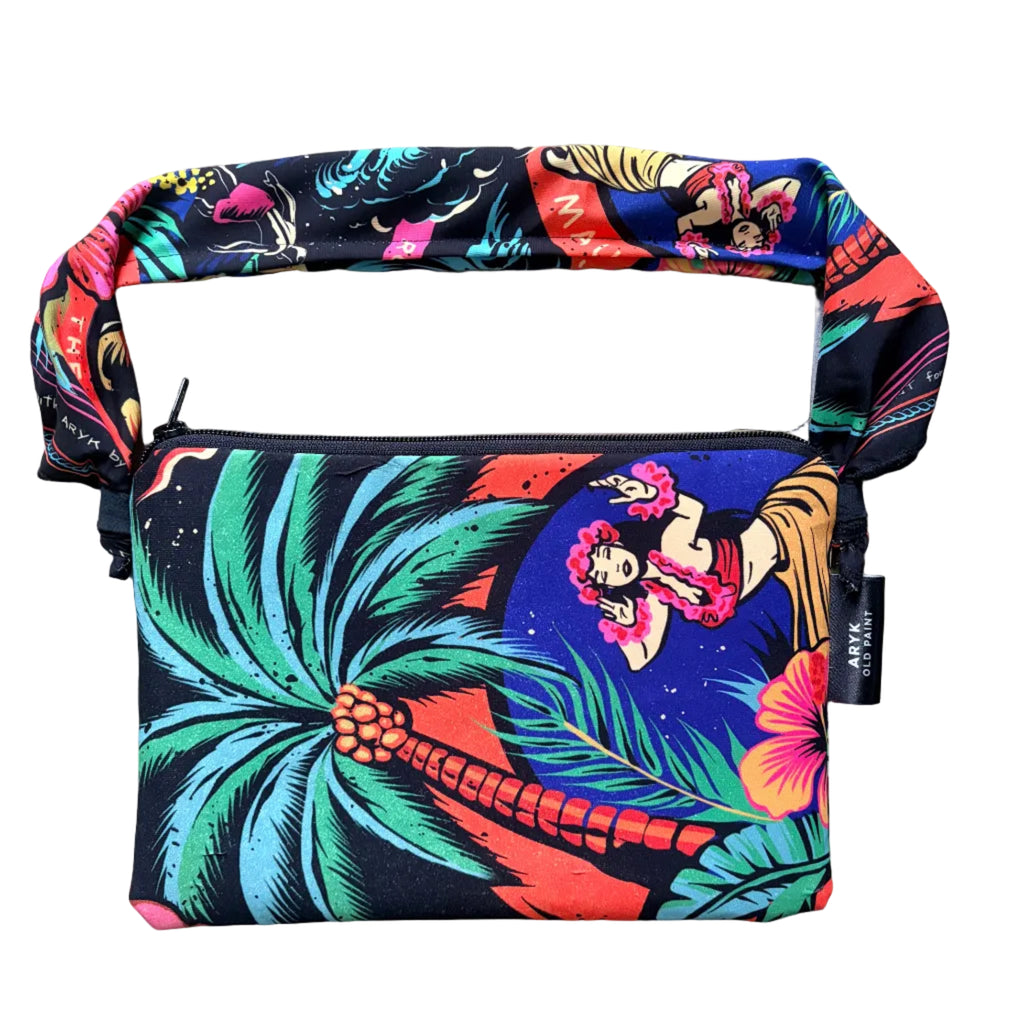 Borsa a tracolla Hawaiian vista posteriore – materiale riciclato 100% poliestere Aryk Old Paint
