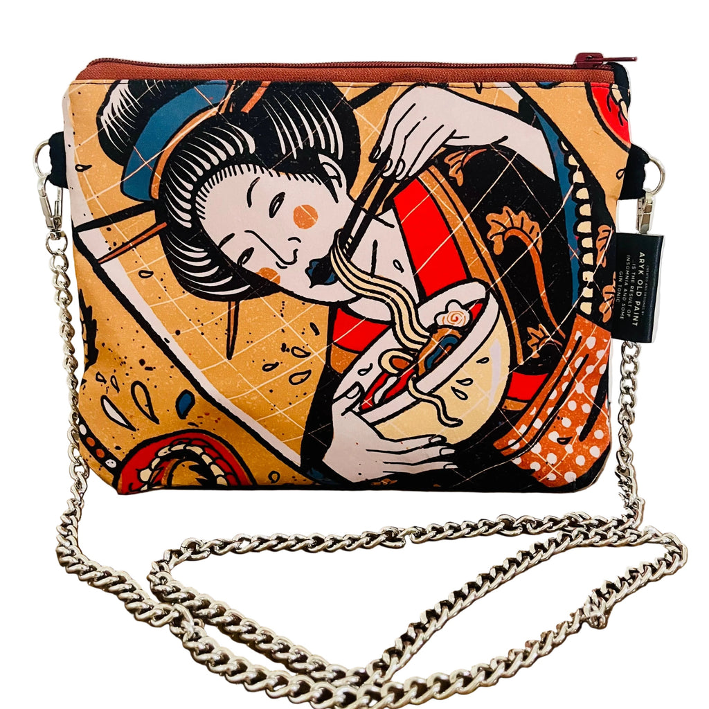 borsa a tracolla con catenella argento by arykoldpaint