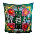 foulard "Prima o Poi", vista frontale design old school 140x140 cm – ARYK OLD PAINT