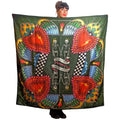 Foulard "Prima o poi "design Old School 140x140 cm – ARYK OLD PAINT- altra vista