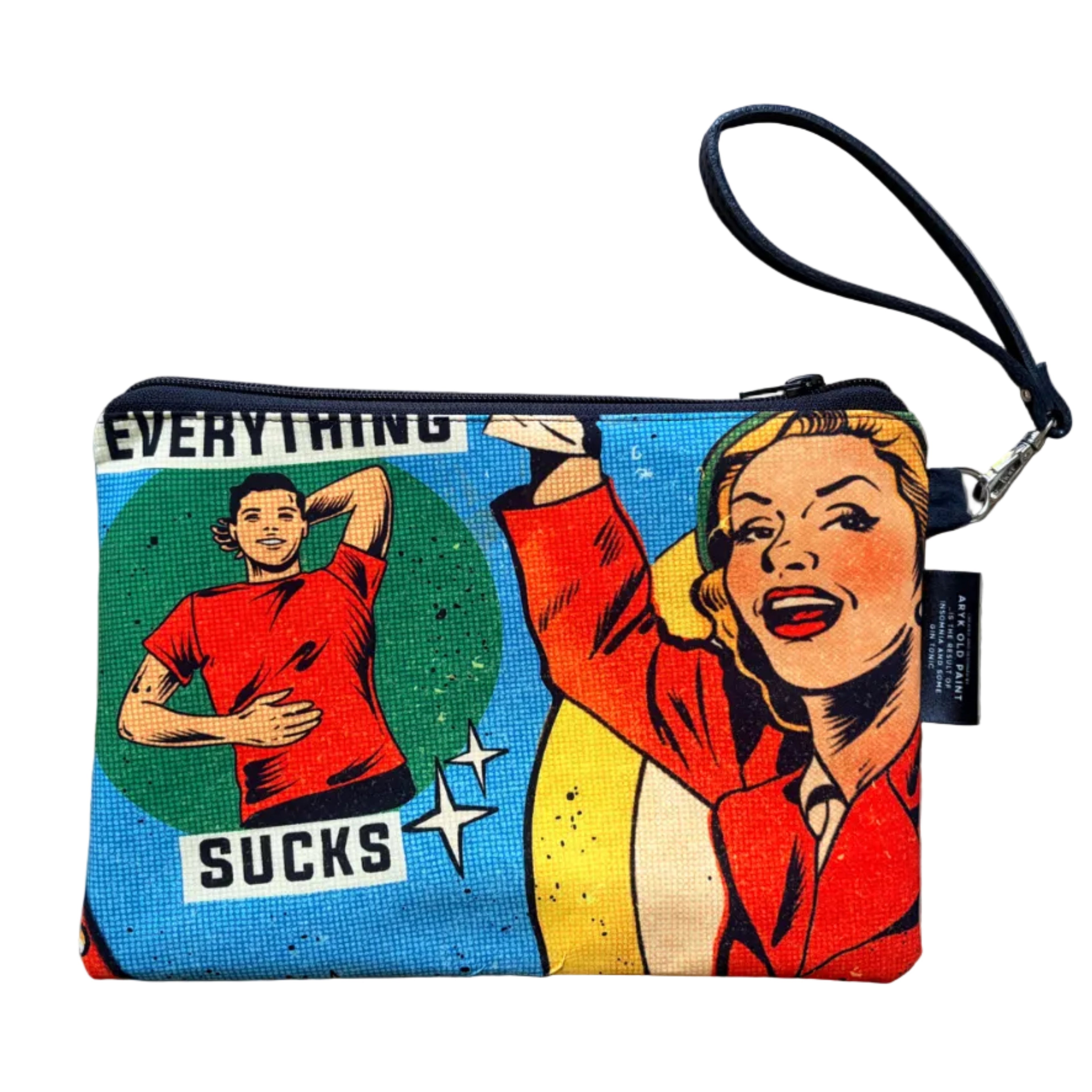 pochette Assholes con illustrazione originale Bye Bye Assholes – Aryk Old Paint, 28x20 