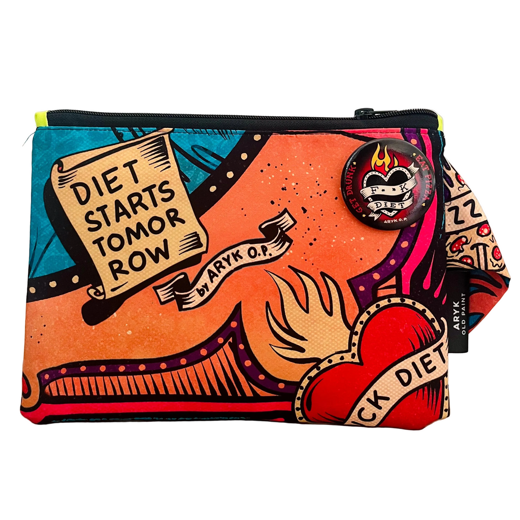 Pochette FUCK DIET- avanti- design ironico/dieta – ARYK OLD PAINT
