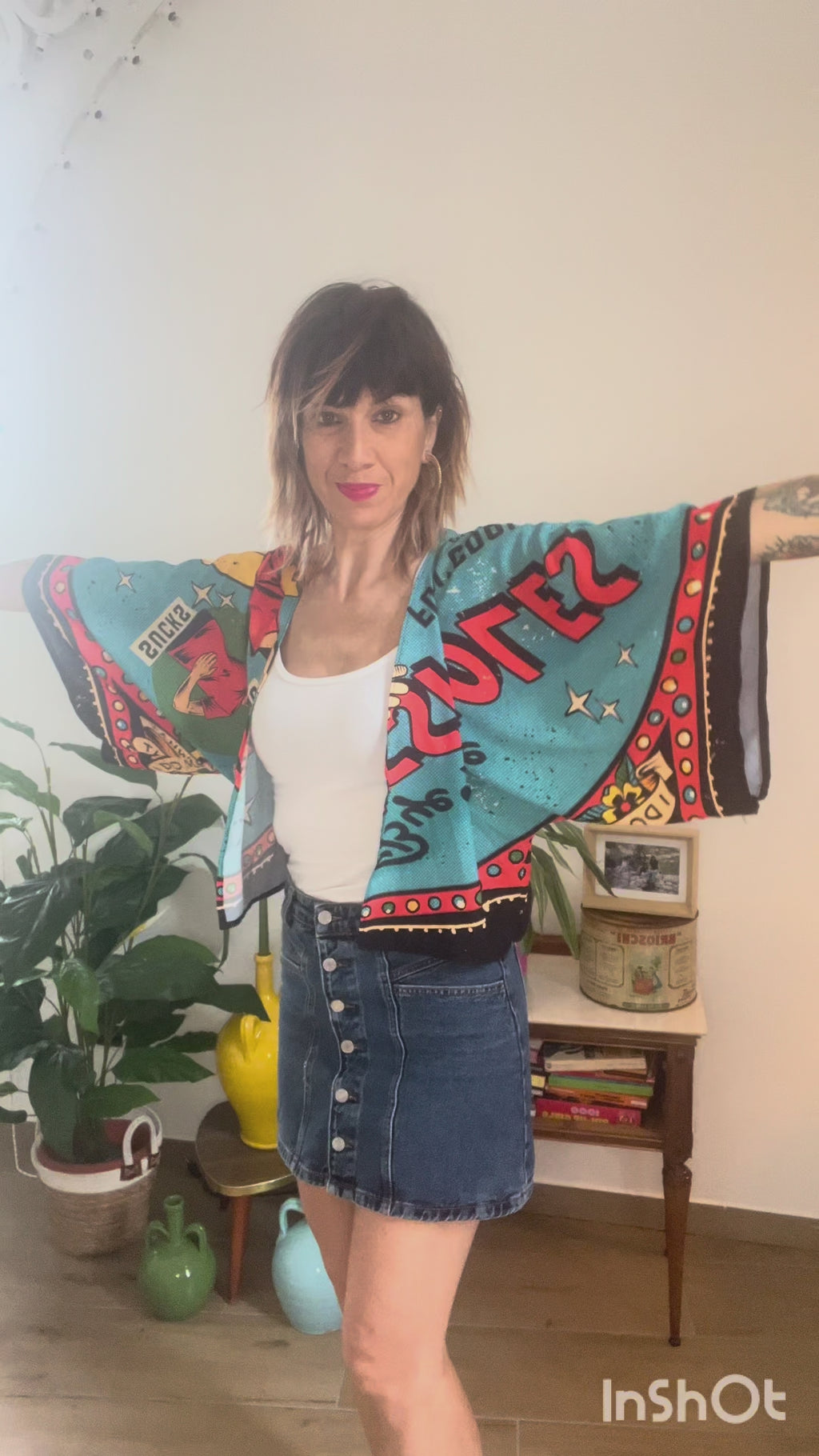 kimono/blusa "Bye bye Assholes"