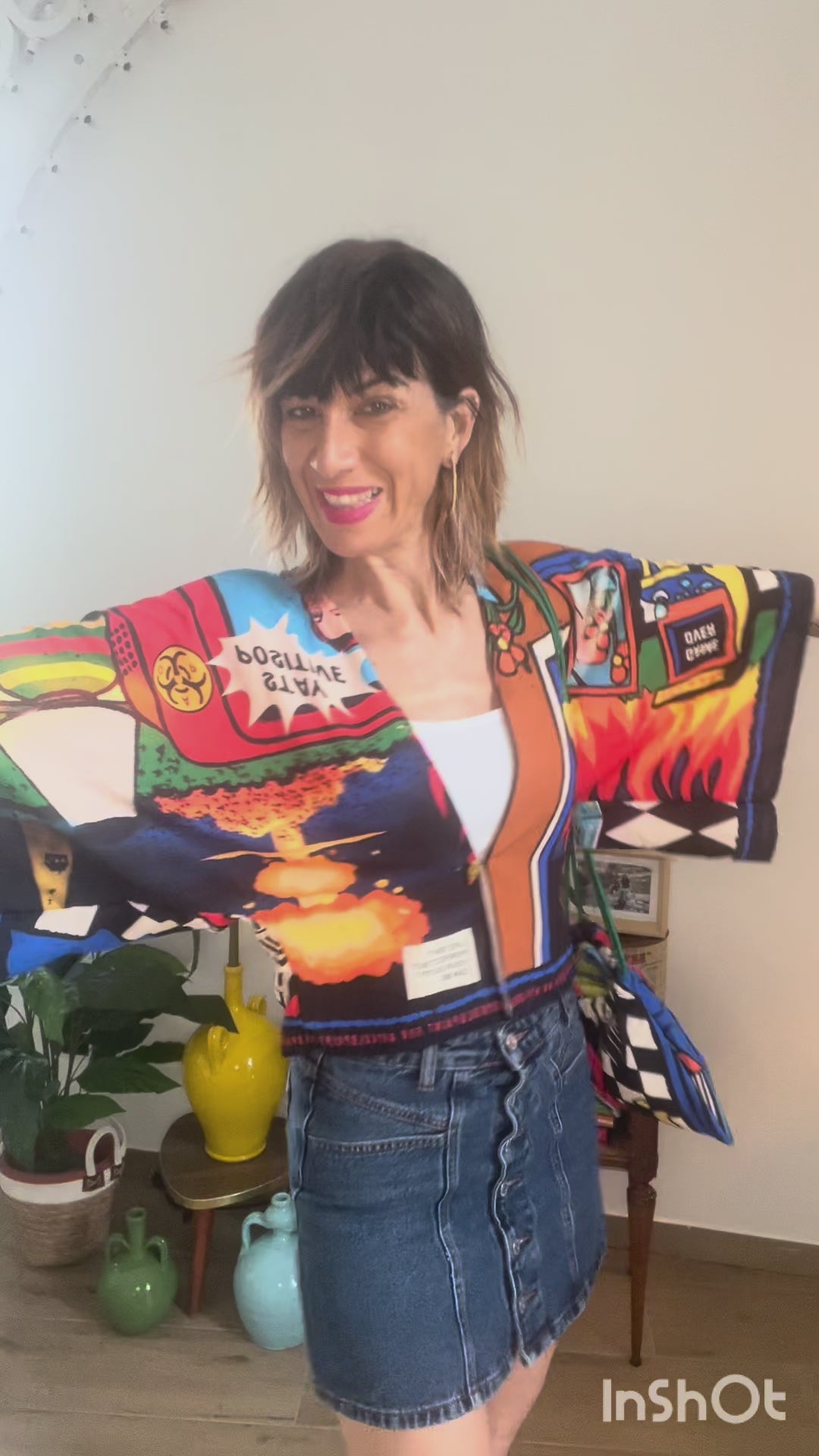 kimono/blusa "stay positive"
