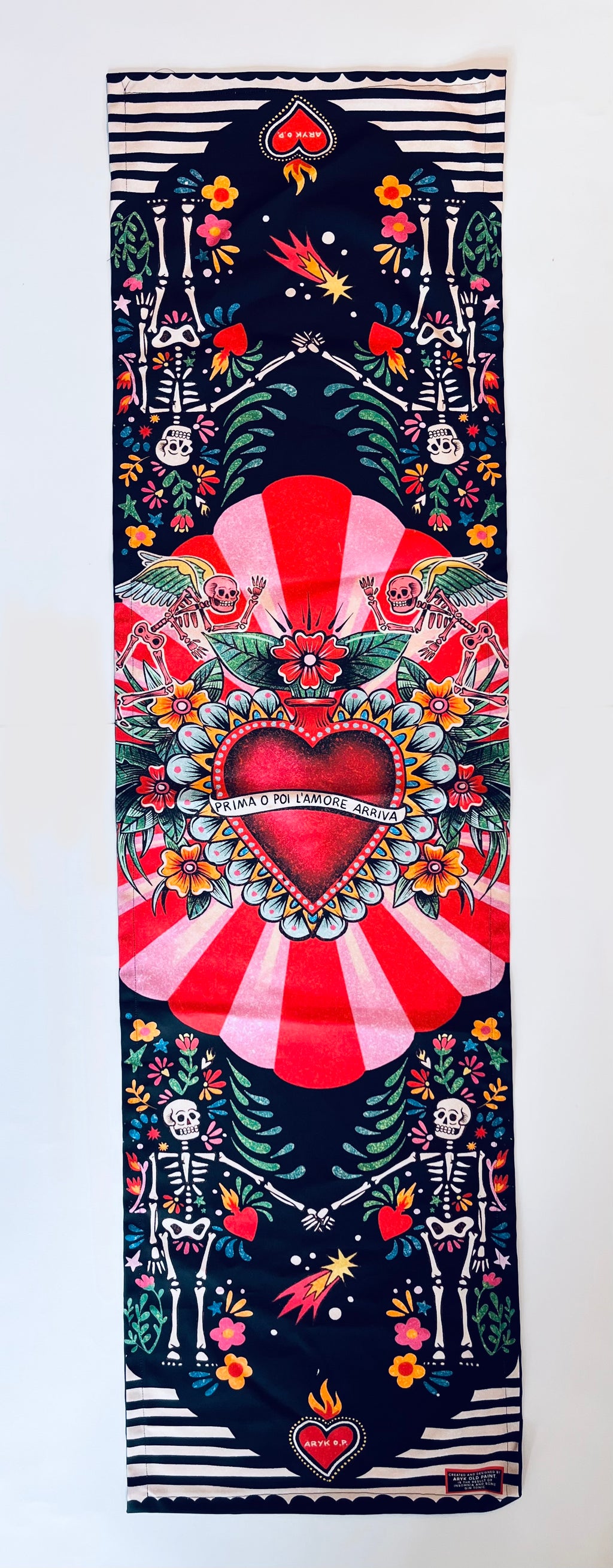 Runner Prima o Poi – vista intera design ironico – ARYK OLD PAINT
