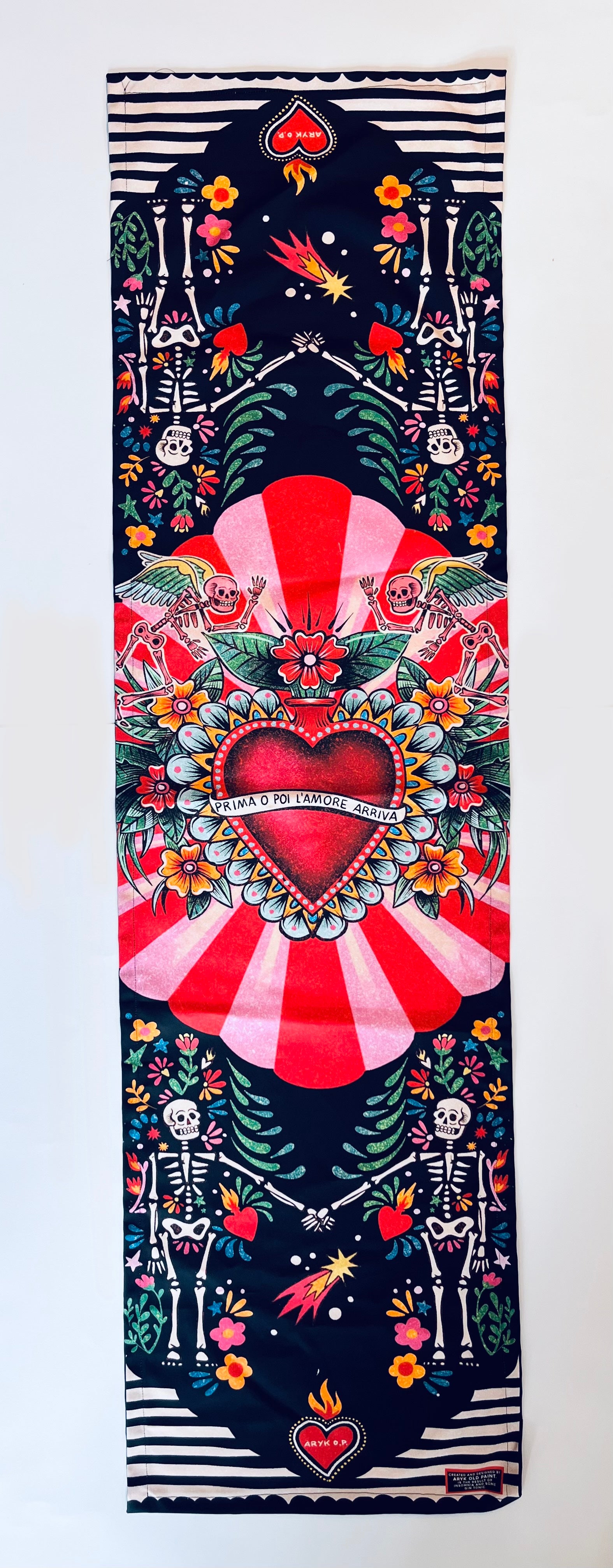 Runner Prima o Poi – vista intera design ironico – ARYK OLD PAINT
