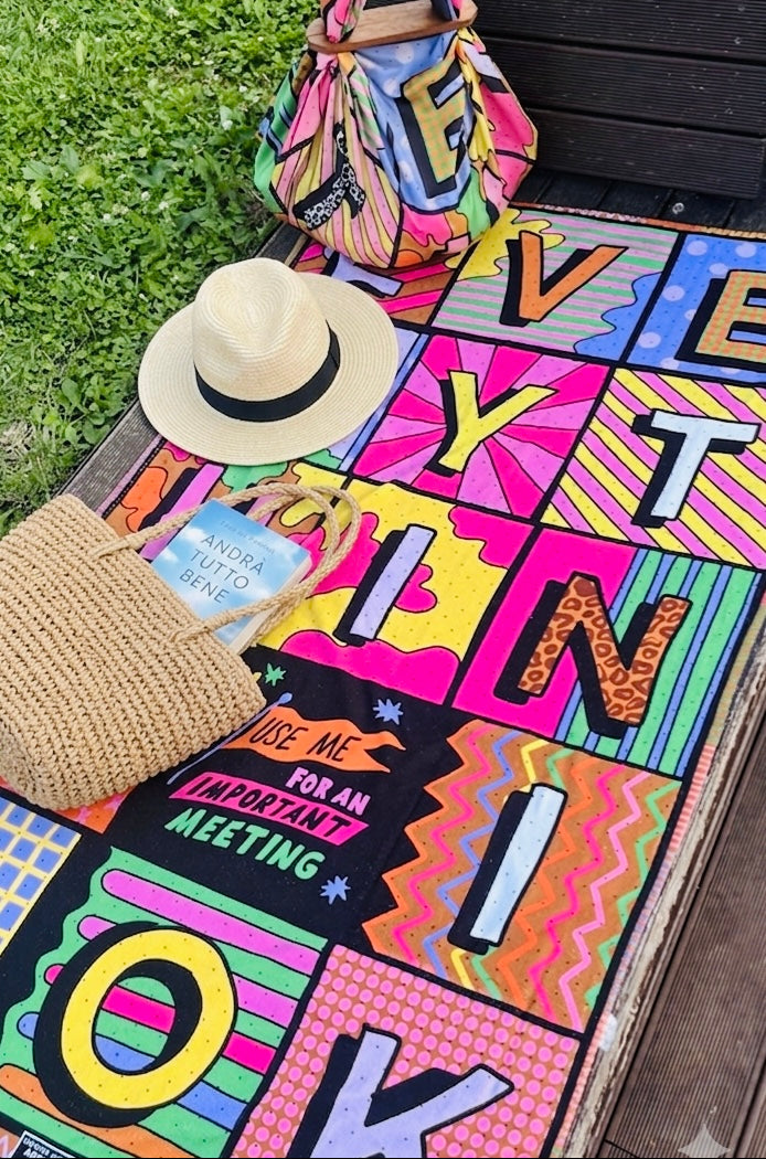 telo mare "it's ok", illustrazione ironica colorata – ARYK OLD PAIN